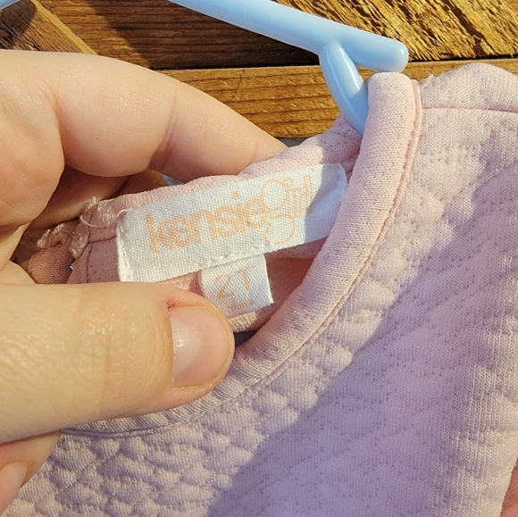 Kensie Girl Pink Sweater with Peplum Design and Bow Detail - Picture 3 of 7